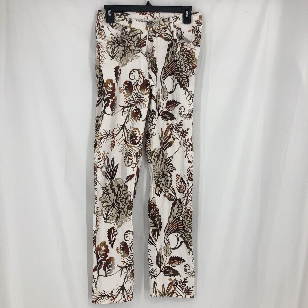 Chico’s Design White Pattern Pants Size 1